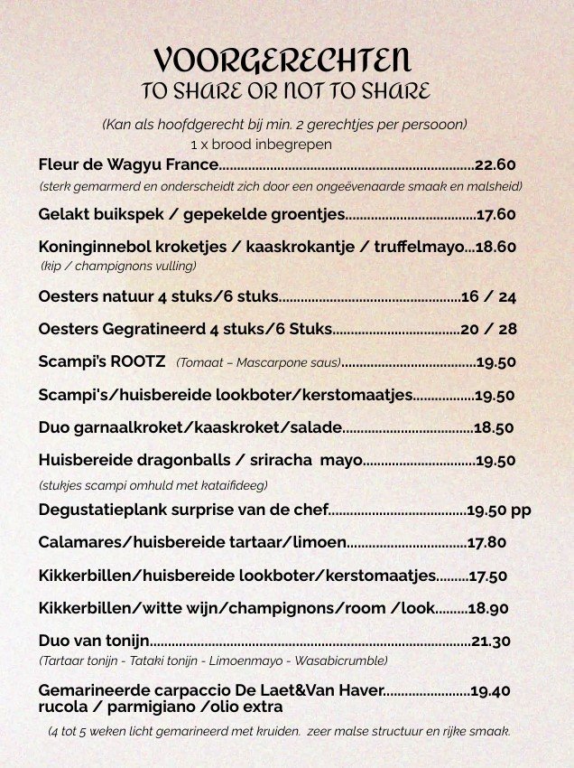 Voorgerechten Voorgerechten