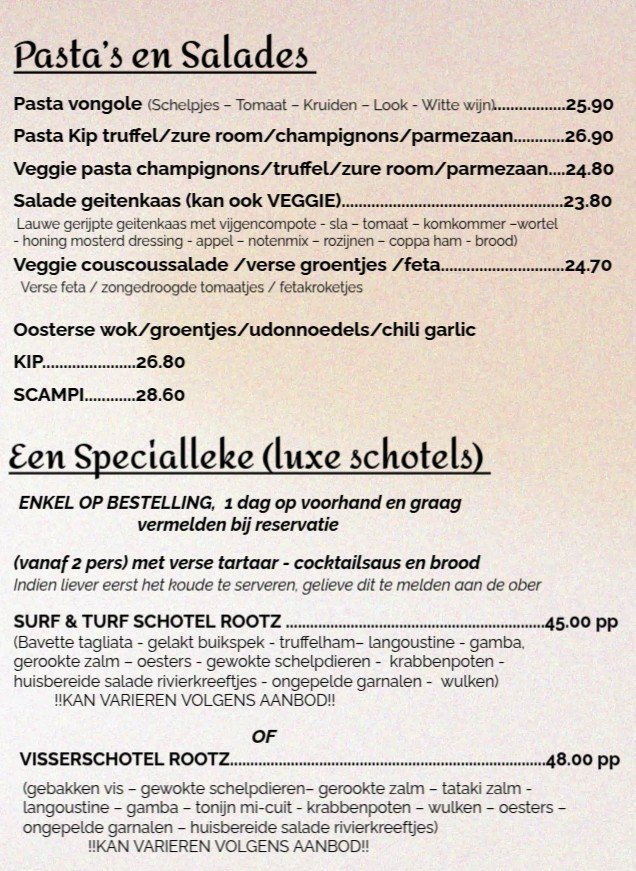 Pasta's & Salades