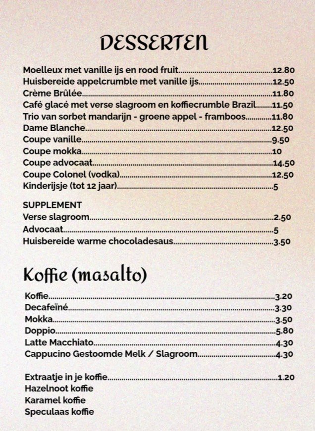 Desserts